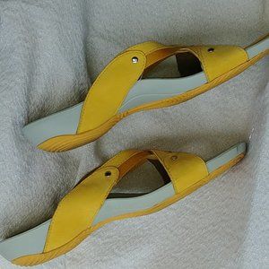 Clarks yellow sandals